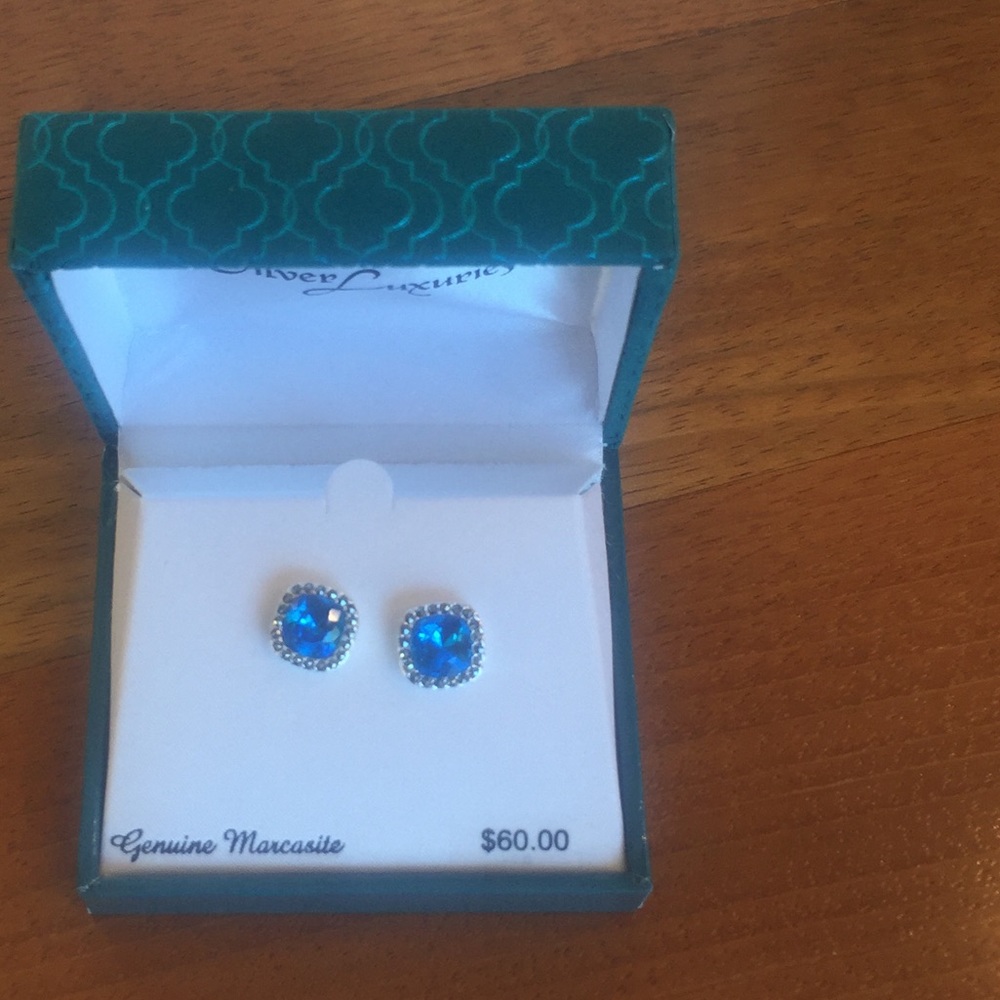 πHPπ NWT Silver Luxuries Earrings Marcasite - Picture 5 of 7